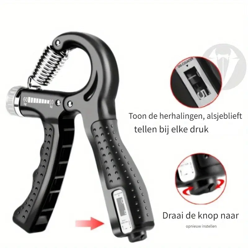 Verstelbare Handgrijper, Handtrainer - 5-60kg Weerstand voor Stervare Onderarmen