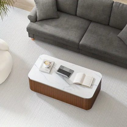 Koffietafel met Opbergruimte – 100 cm, in mid-century modern stijl. Perfect voor de woonkamer.
