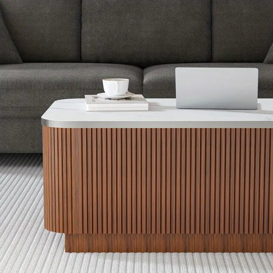 Koffietafel met Opbergruimte – 100 cm, in mid-century modern stijl. Perfect voor de woonkamer.