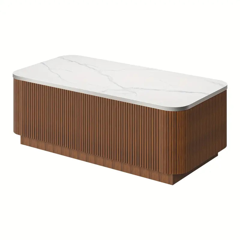 Koffietafel met Opbergruimte – 100 cm, in mid-century modern stijl. Perfect voor de woonkamer.